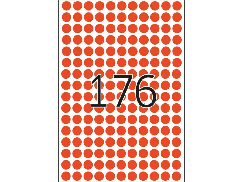 HERMA Vielzweck-Etiketten 2212 Rot, 32 Blatt
