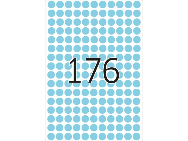 HERMA Vielzweck-Etiketten 2213 Blau, 32 Blatt