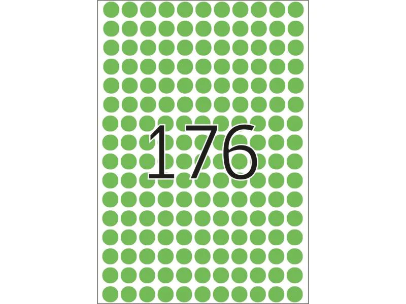 HERMA Vielzweck-Etiketten 2215 Grün, 32 Blatt