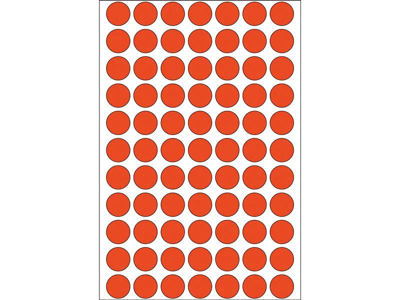 HERMA Vielzweck-Etiketten 2232 13 mm, 32 Blatt, Rot