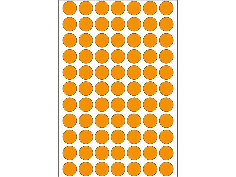 HERMA Vielzweck-Etiketten 2234 13 mm, 32 Blatt, Orange