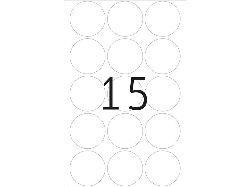 HERMA Vielzweck-Etiketten A4, 2270 Weiss Ø 32 mm, 32 Blatt