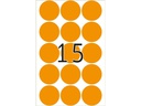 HERMA Vielzweck-Etiketten A4, 2274 Leuchtorange Ø 32 mm, 32 Blatt