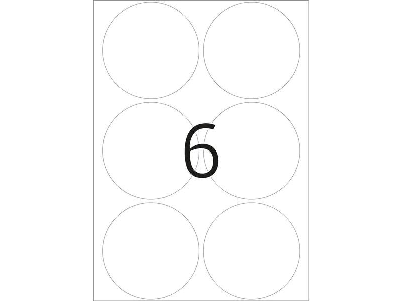 HERMA Vielzweck-Etiketten A4, 2280 Weiss Ø 50 mm, 32 Blatt