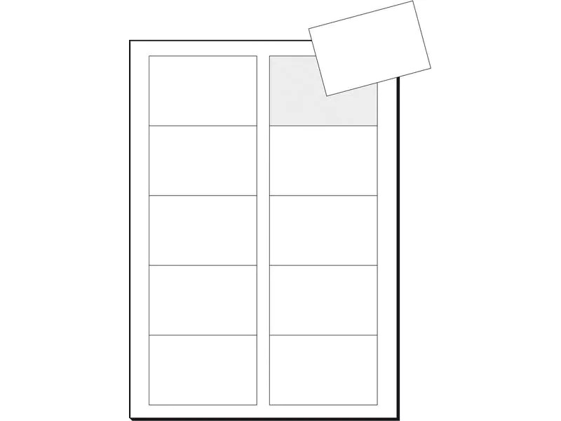 Sigel Visitenkarten-Etiketten 8.5 x 5.5 cm, 10 Blatt, 225 g, Weiss