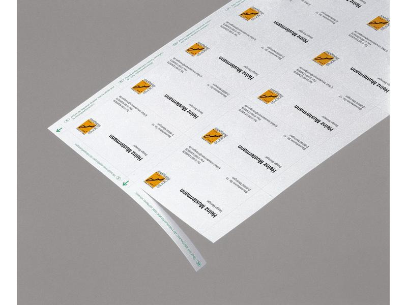 Sigel Visitenkarten-Etiketten 8.5 x 5.5 cm, 15 Blatt, 200 g, Weiss