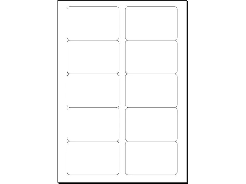 Sigel Visitenkarten-Etiketten mit runden Ecken, 10 Blatt, Weiss