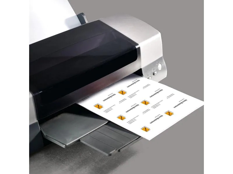 Sigel Visitenkarten-Etiketten mit runden Ecken, 10 Blatt, Weiss
