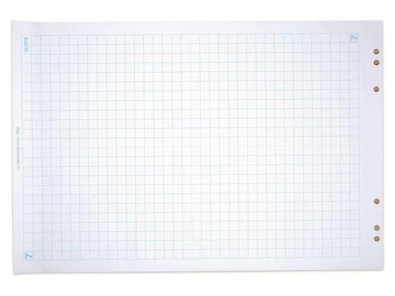 ELCO Flipchart 67 cm x 99 cm Kariert, 5 Blöcke