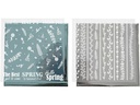 Creativ Company Folie Transferblatt 15 x 15 cm, 2 Stück, Grau/Petrol