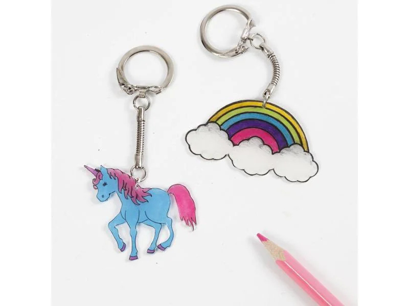 Creativ Company Schrumpffolie 10.5 x 14.5 cm Einhorn, 4 Stück