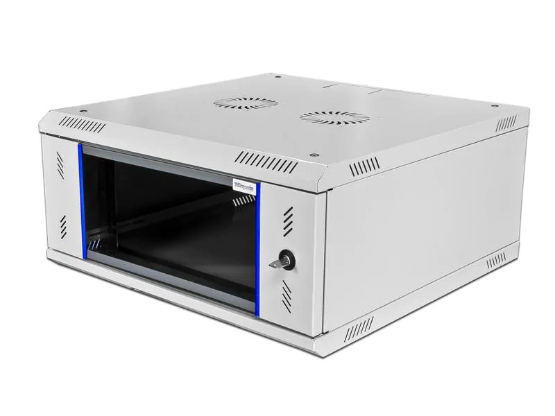 Wirewin Wandschrank 600X600X4U Pro 2nd Gen FP 19 / 4HE / Hellgrau