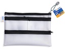 HERMA Etui Mesh Bag A5, 14 x 21.7 cm, Schwarz/Weiss