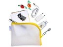 HERMA Etui Mesh Bag A6, 10.5 x 14.8 cm, Gelb/Weiss