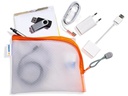 HERMA Etui Mesh Bag A6, 10.5 x 14.8 cm, Orange/Weiss
