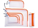 HERMA Etui Mesh Bag A6, 10.5 x 14.8 cm, Orange/Weiss