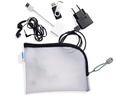 HERMA Etui Mesh Bag A6, 10.5 x 14.8 cm, Schwarz/Weiss