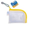 HERMA Etui Mesh Bag A7, 7.4 x 10.5 cm, Gelb/Weiss