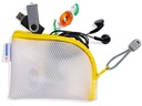 HERMA Etui Mesh Bag A7, 7.4 x 10.5 cm, Gelb/Weiss