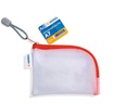HERMA Etui Mesh Bag A7, 7.4 x 10.5 cm, Rot/Weiss
