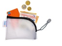 HERMA Etui Mesh Bag A7, 7.4 x 10.5 cm, Schwarz/Weiss