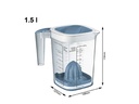 Rotho Messbecher Loft 15 dl, Blau/Transparent