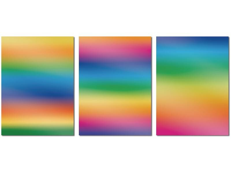 URSUS Fensterfolie 23 x 33 cm Regenbogen, 3 Blatt, 3 Vorlagebogen