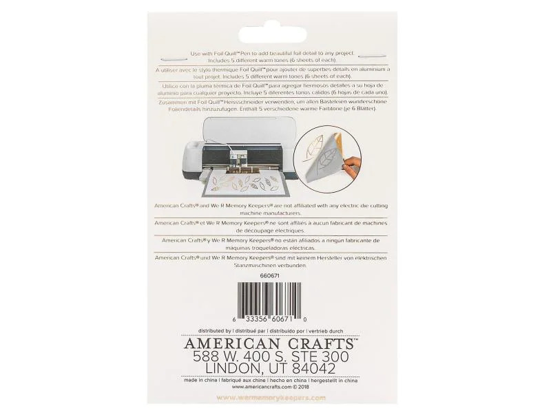 We R Memory Keepers Folie Foil Quill 10.1 x 15.2 cm, 30 Blatt