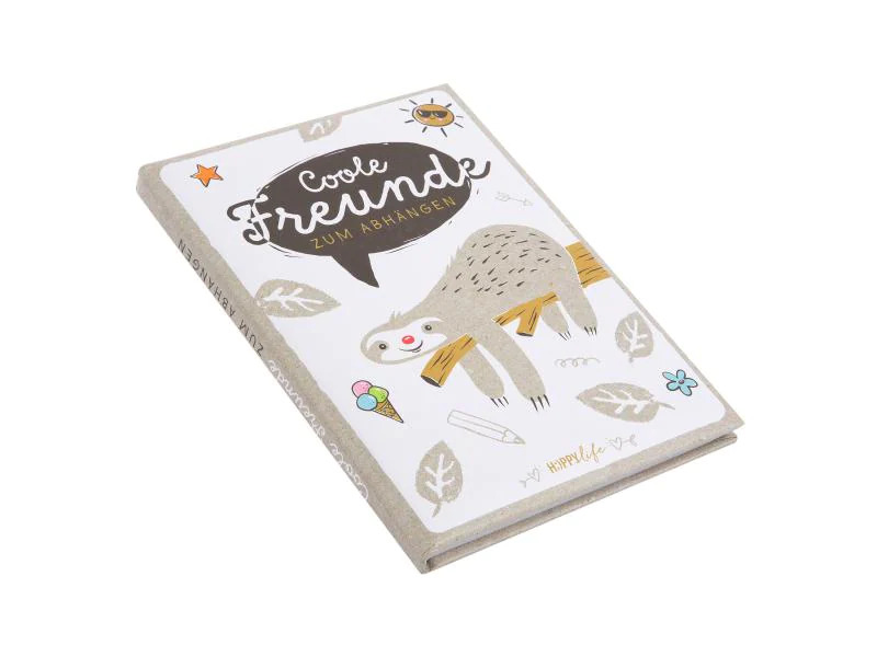 Goldbuch Freundebuch Happylife Faultier