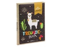 Goldbuch Freundebuch Lama