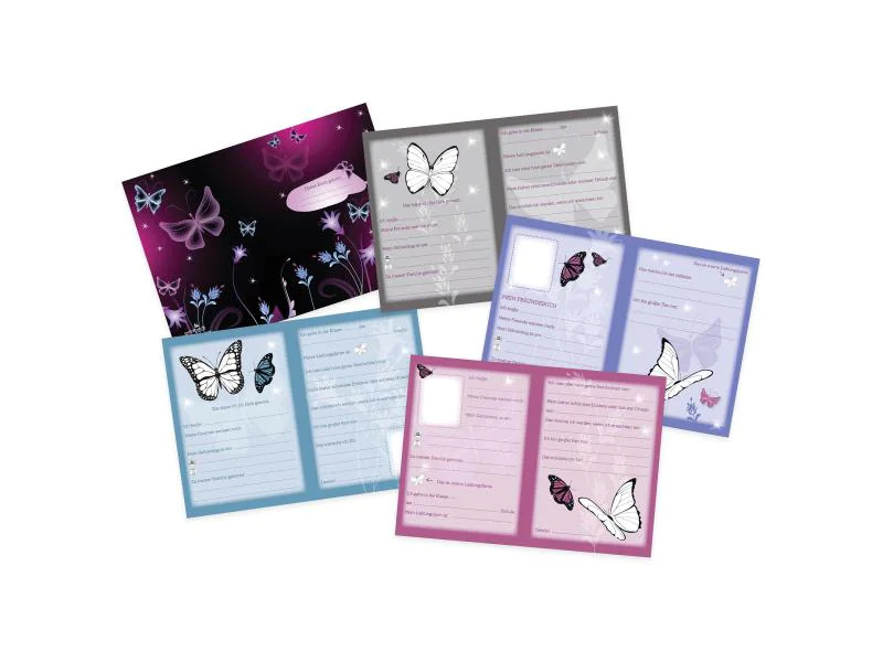 Goldbuch Freundebuch Schmetterling