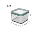 Rotho Vorratsbehälter Premium Loft 0.5 l, Grün/Transparent