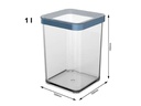 Rotho Vorratsbehälter Premium Loft 1 l, Blau/Transparent