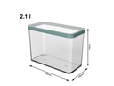 Rotho Vorratsbehälter Premium Loft 2.1 l, Grün/Transparent