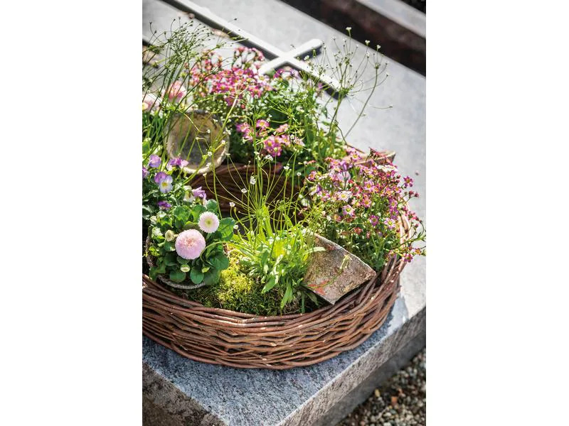 Opiflor Pflanzentopf mit Harzoptik Braun/Terracotta