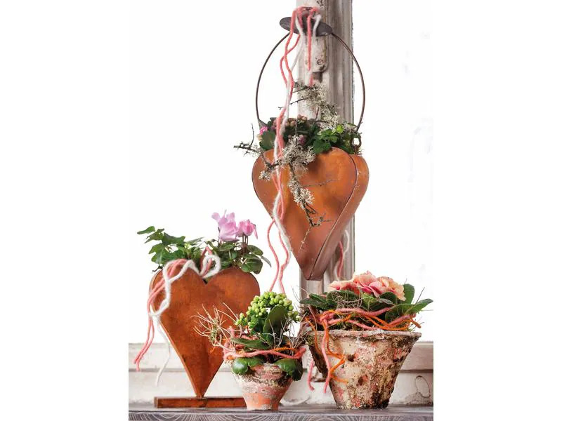 Opiflor Pflanzentopf mit Harzoptik Braun/Terracotta