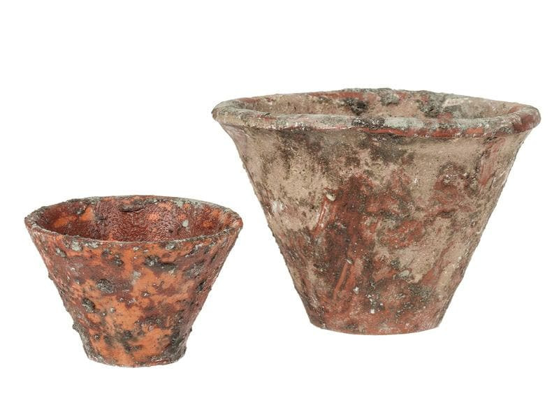 Opiflor Pflanzentopf mit Harzoptik Braun/Terracotta