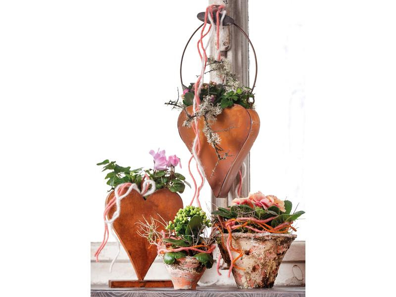 Opiflor Pflanzentopf mit Harzoptik Braun/Terracotta