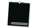 Folia Dauerkalender schwarz