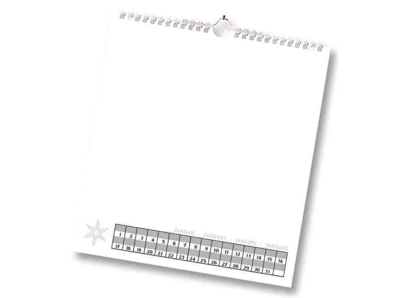 Folia Dauerkalender weiss