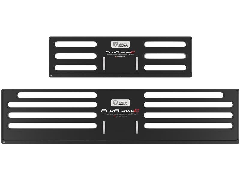 GREY SHEEP. Kennzeichenhalterset ProFrame 2, KFZ-lang, Dark Knight Black