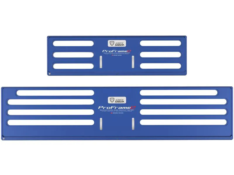 GREY SHEEP. Kennzeichenhalterset ProFrame 2, KFZ-lang, Deep Sea Blue