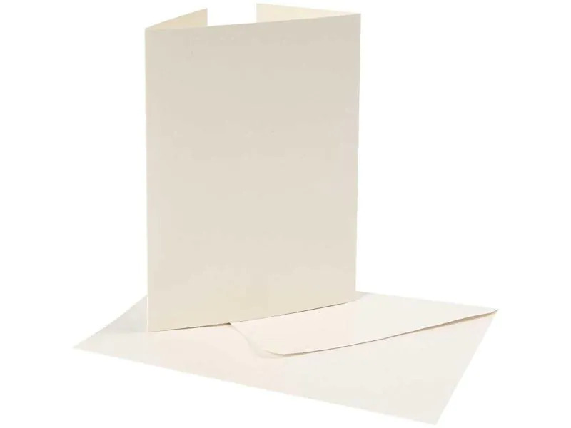 Creativ Company Blankokarte 10.5 x 15 cm Perlglanz, 10er Set