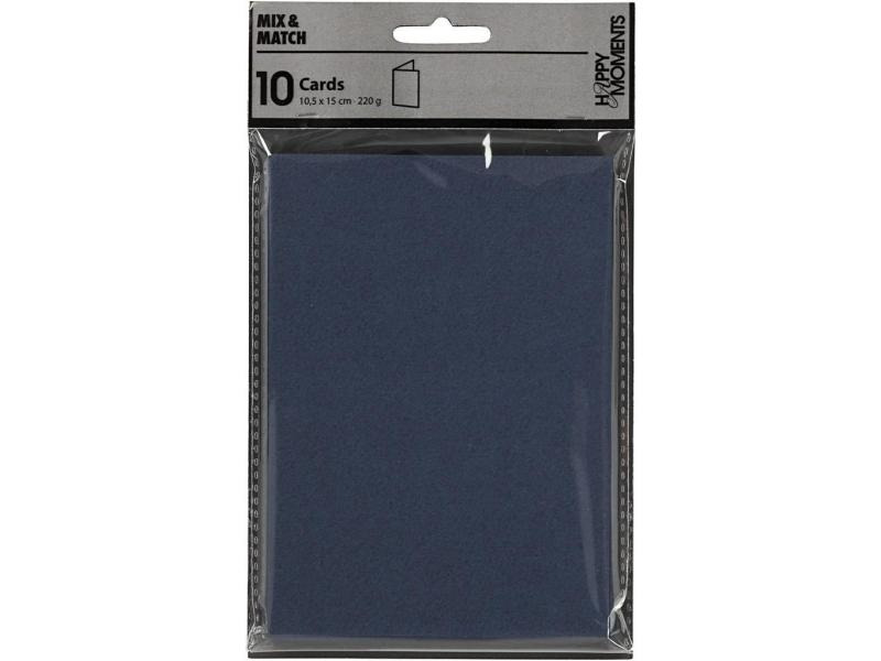 Creativ Company Blankokarte 10.5 x 15 cm ohne Couvert, Blau
