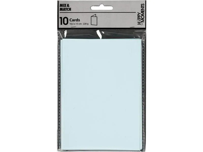 Creativ Company Blankokarte 10.5 x 15 cm ohne Couvert, Hellblau