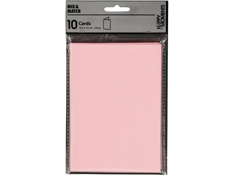 Creativ Company Blankokarte 10.5 x 15 cm ohne Couvert, Rosa