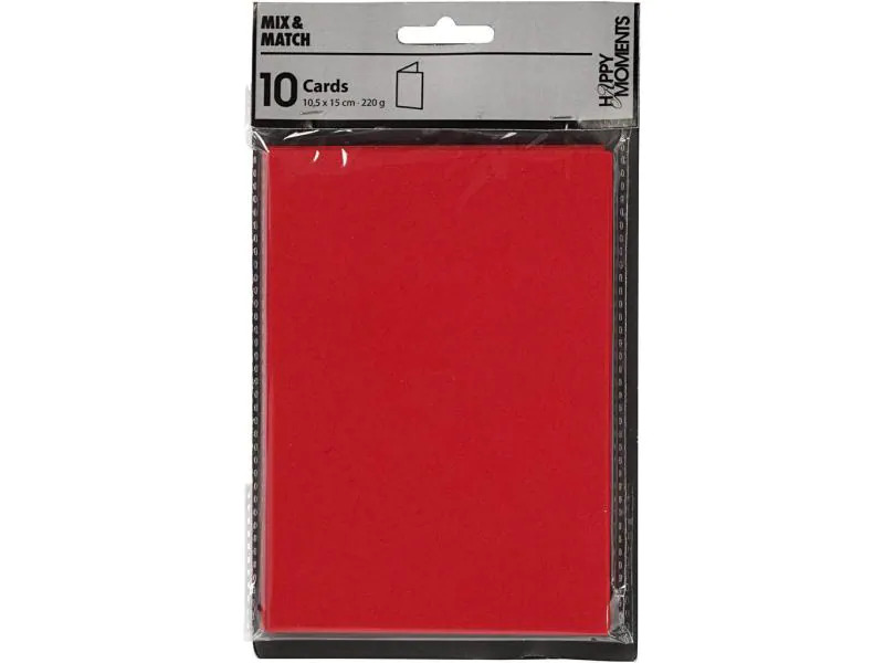 Creativ Company Blankokarte 10.5 x 15 cm ohne Couvert, Rot