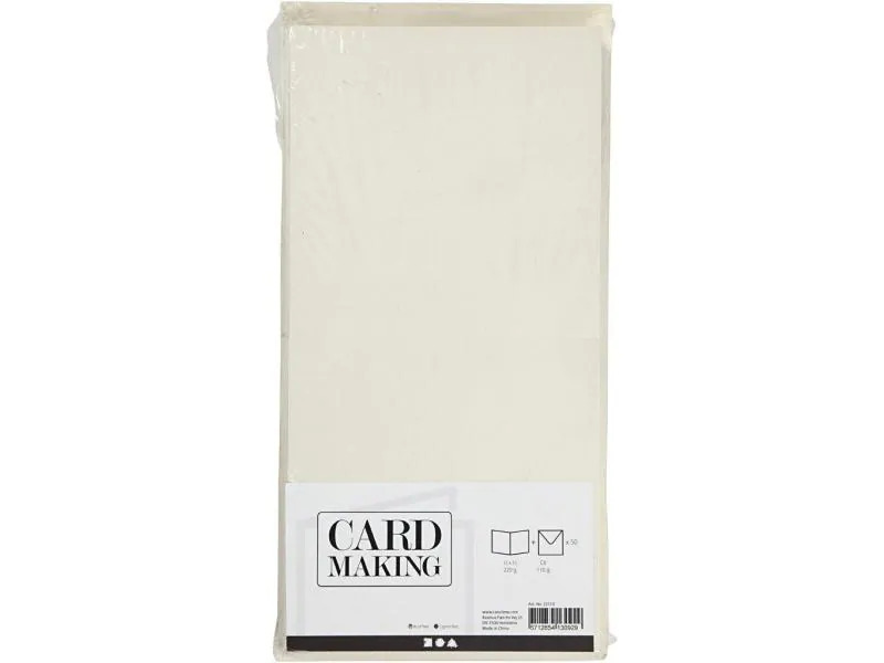 Creativ Company Blankokarte 15 x 15 cm 50 Sets, Beige