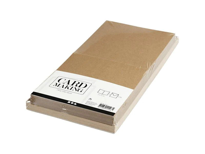 Creativ Company Blankokarte 15 x 15 cm 50 Sets, Braun