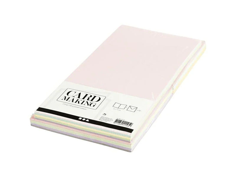Creativ Company Blankokarte 15 x 15 cm 50 Sets, Pastell